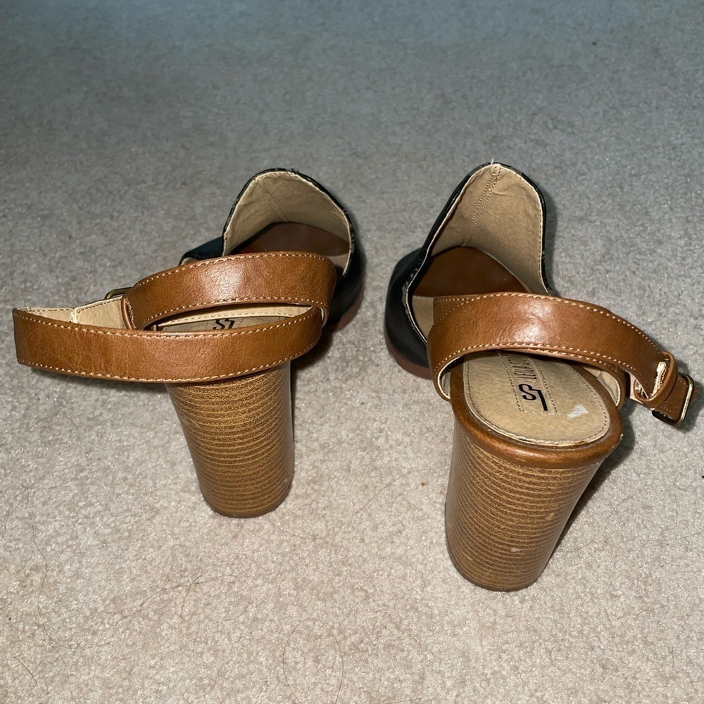 Leila Stone heeled mule shoes 9.5 - Picture 4 of 6